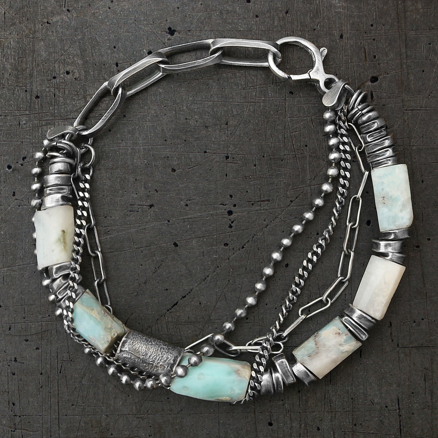 Larimar Sterling Silver Bracelet