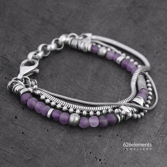 Amethyst Sterling Silver Bracelet