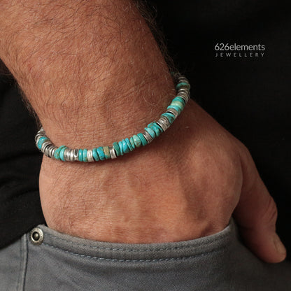 Turquoise Oxidised Silver Bracelet