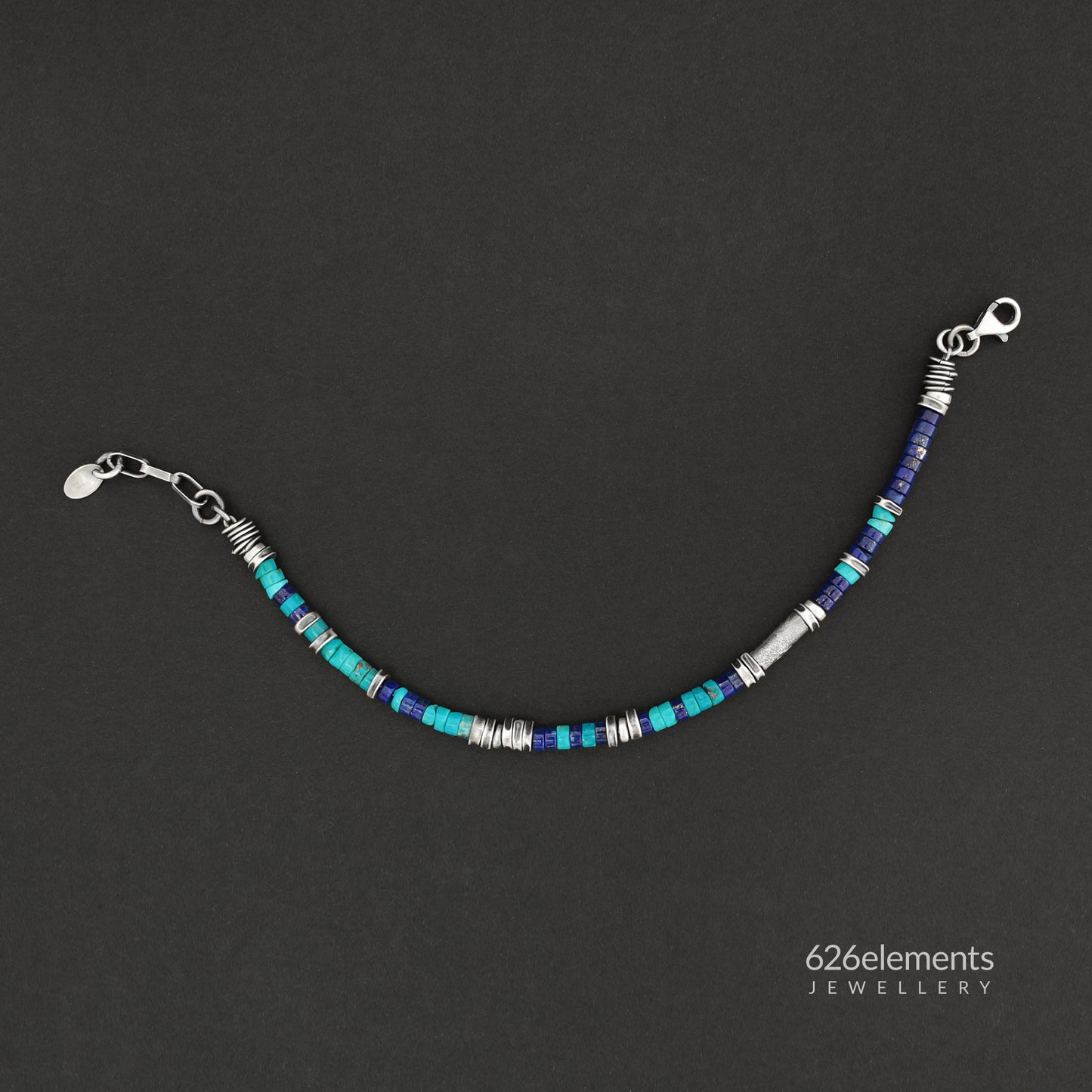Lapis Lazuli, Turquoise & Sterling Silver Bracelet