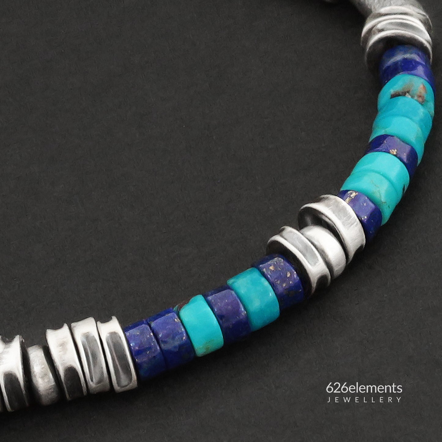 Lapis Lazuli, Turquoise & Sterling Silver Bracelet
