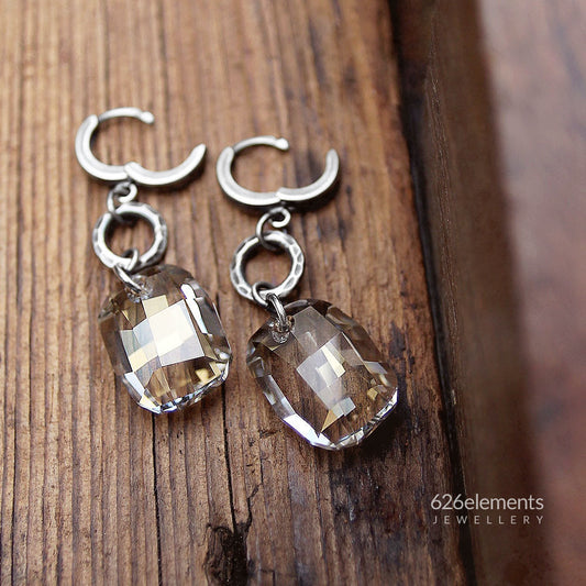 Swarovski Crystal and Fine & Sterling Silver Earrings