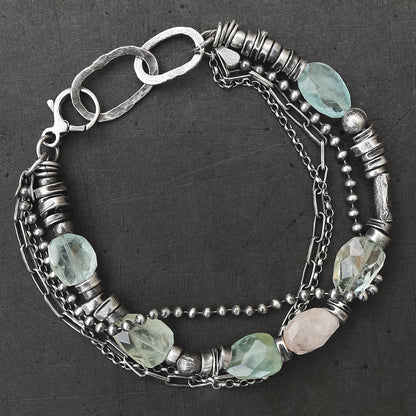 Aquamarine Sterling Silver Bracelet