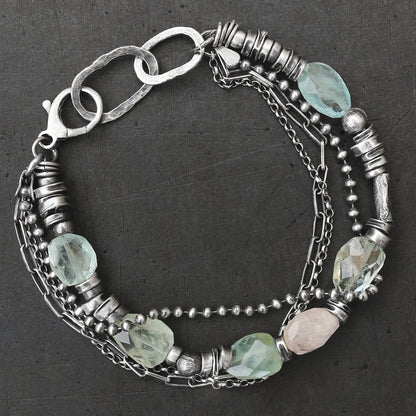 Aquamarine Sterling Silver Bracelet