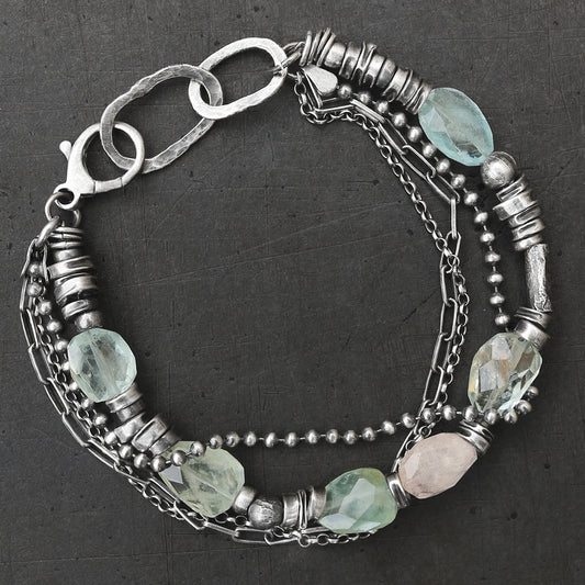 Aquamarine Sterling Silver Bracelet
