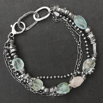 Aquamarine Sterling Silver Bracelet