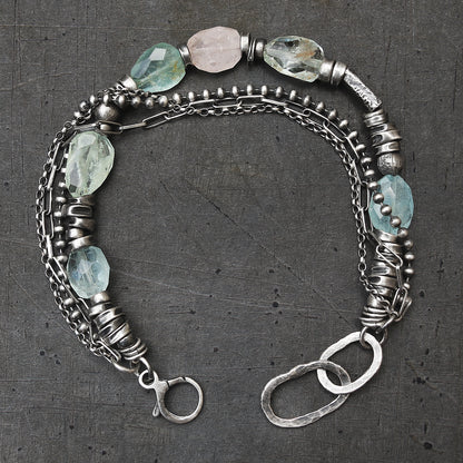 Aquamarine Sterling Silver Bracelet