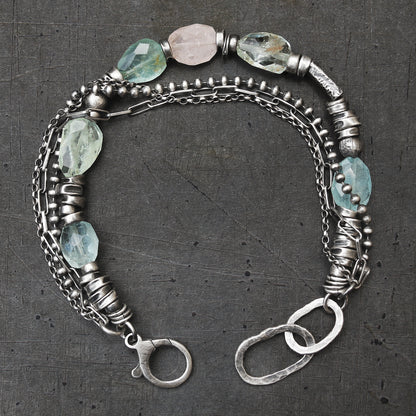 Aquamarine Sterling Silver Bracelet