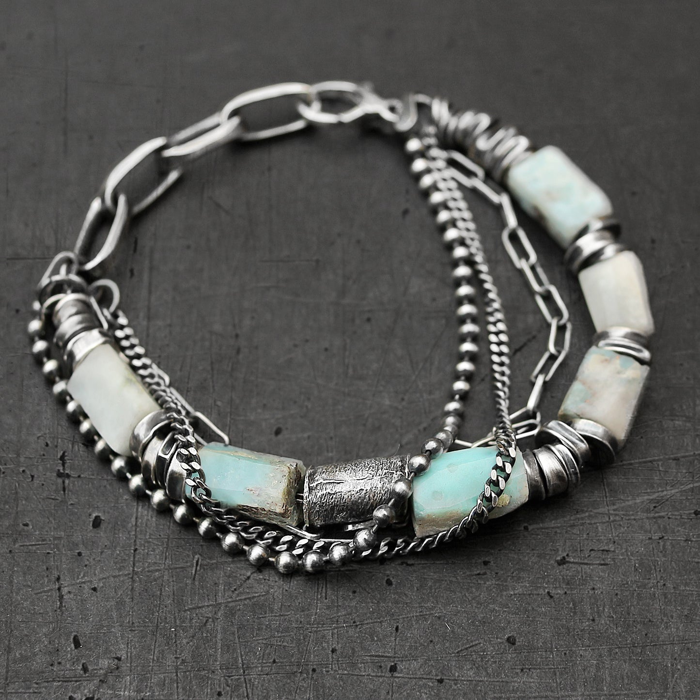 Larimar Sterling Silver Bracelet