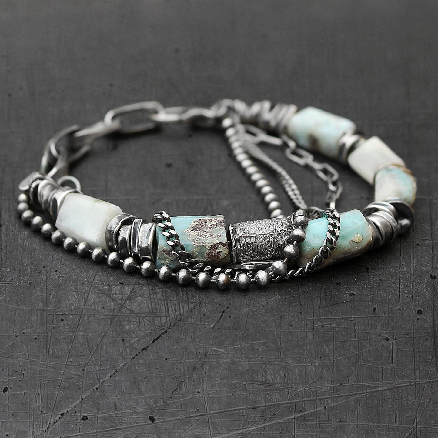 Larimar Sterling Silver Bracelet