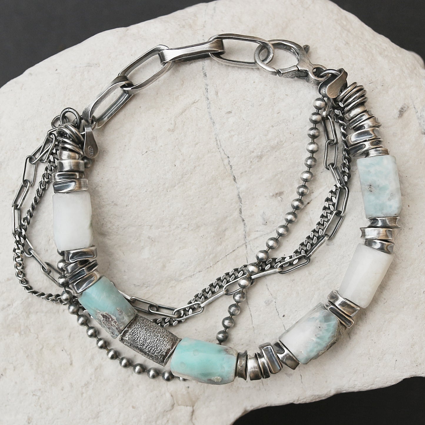 Larimar Sterling Silver Bracelet