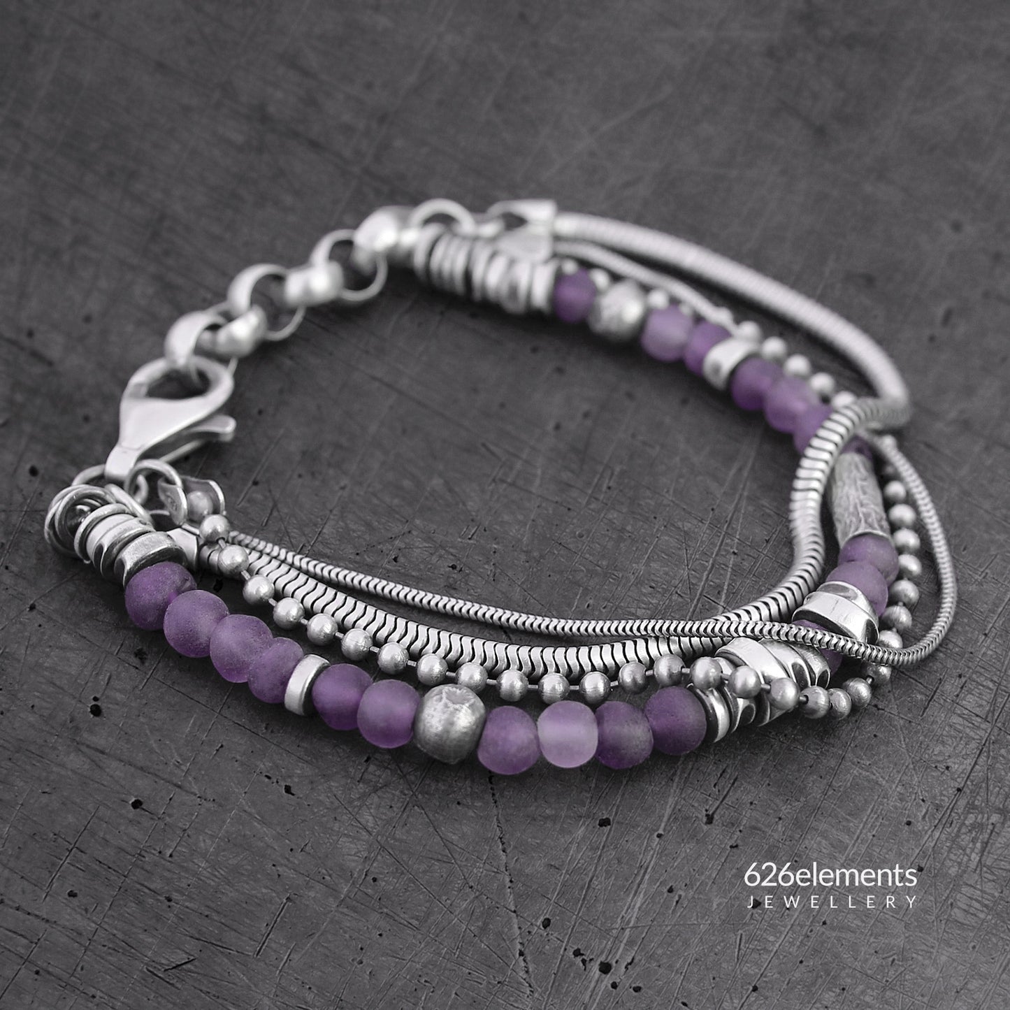 Amethyst Sterling Silver Bracelet