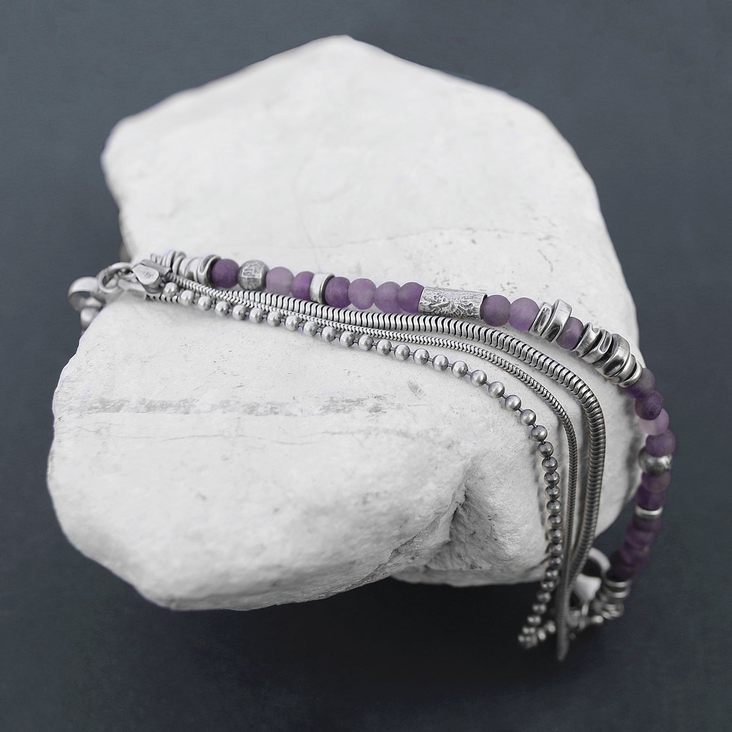 Amethyst Sterling Silver Bracelet