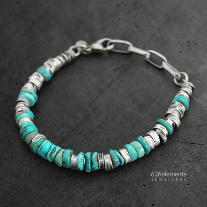 Turquoise Oxidised Silver Bracelet