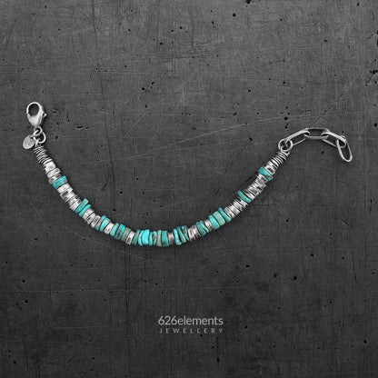 Turquoise Oxidised Silver Bracelet