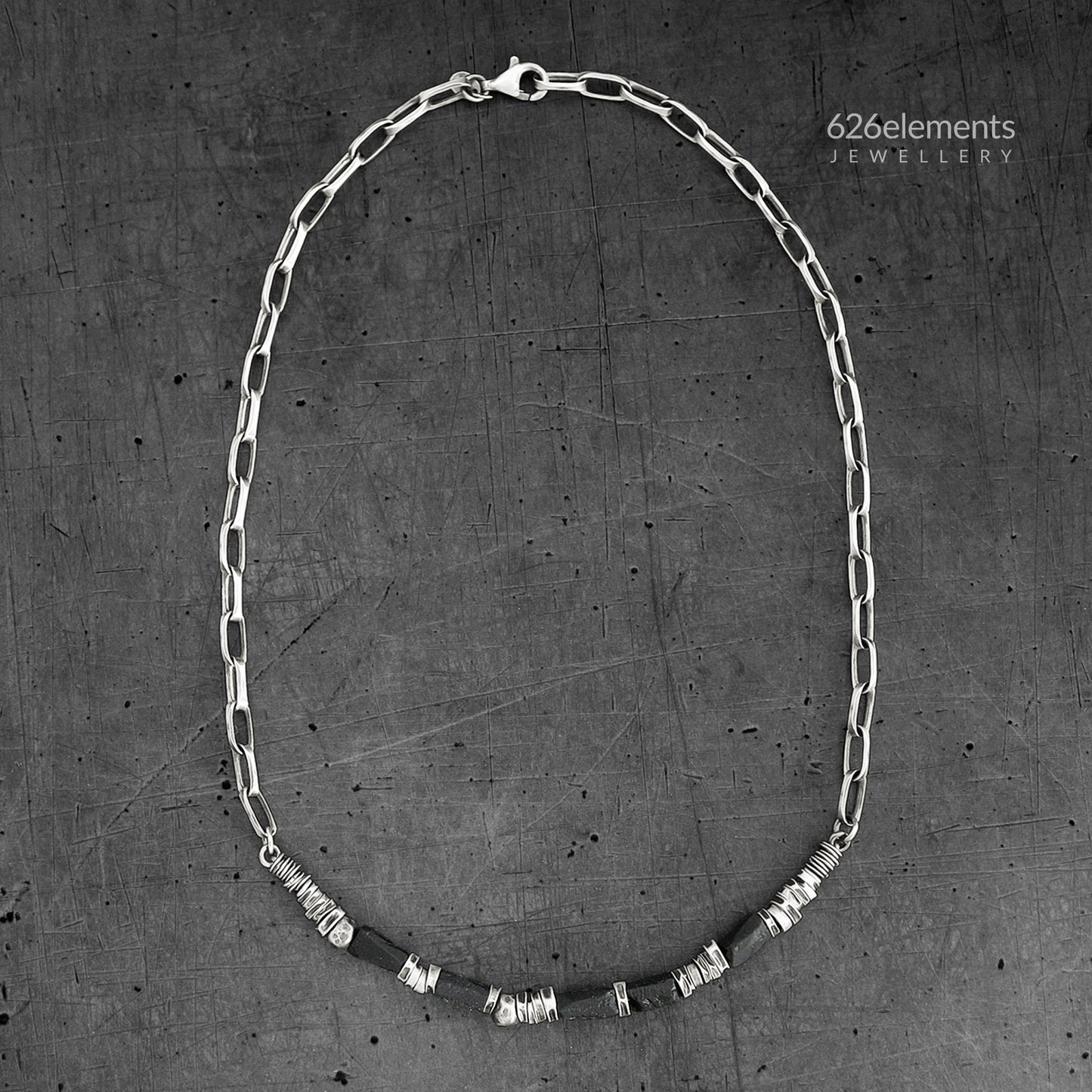 Men's Sterling Silver Tourmaline Necklace