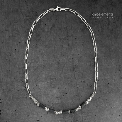 Men's Sterling Silver Tourmaline Necklace