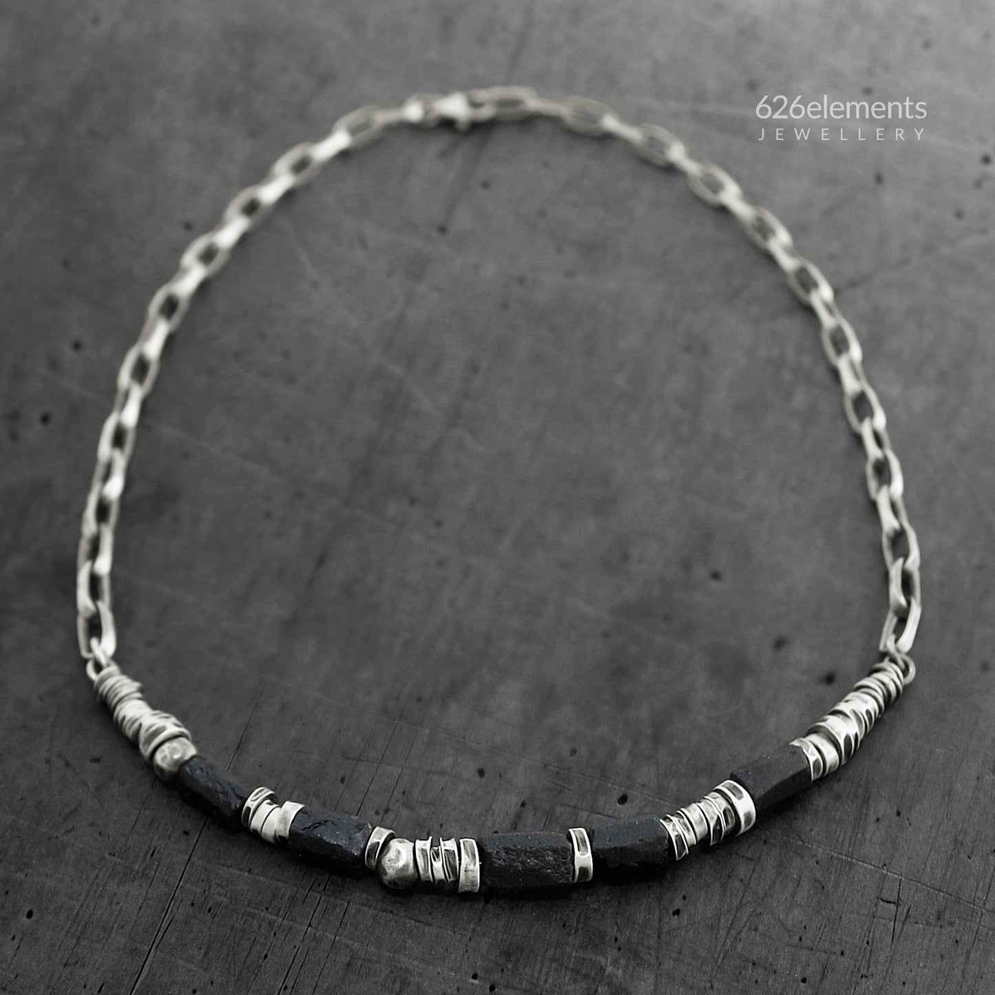 Men's Sterling Silver Tourmaline Necklace