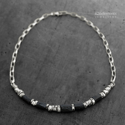 Men's Sterling Silver Tourmaline Necklace