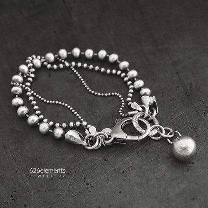 Women's Sterling Silver Ball Chain Bracelet