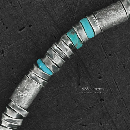 Oxidised Sterling Silver & Turquoise Bracelet