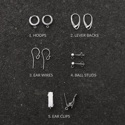 Small Oxidised Sterling Silver Drop Earrings